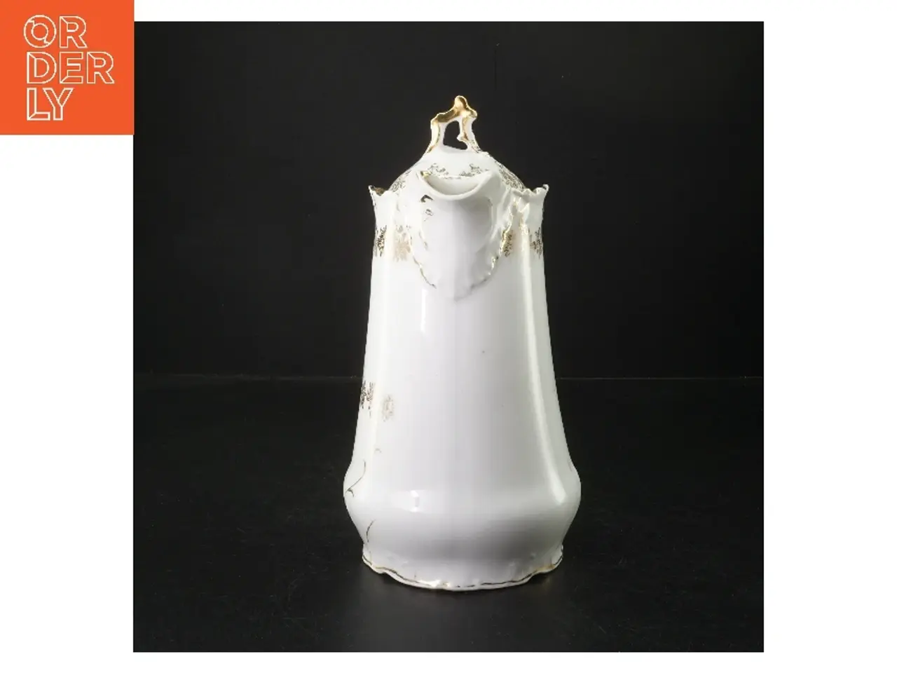 Billede 3 - Porcelænskande med gulddetaljer (str. 24,5 cm)