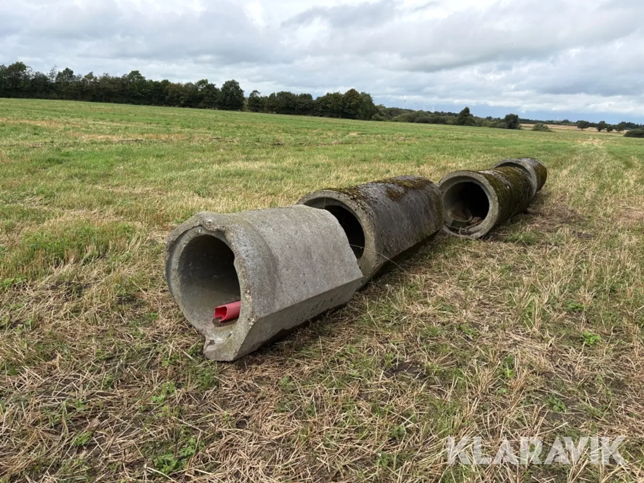 Billede 1 - Betonrør til grøfteoverkørsel 710 cm Ø58 cm 4 Styk