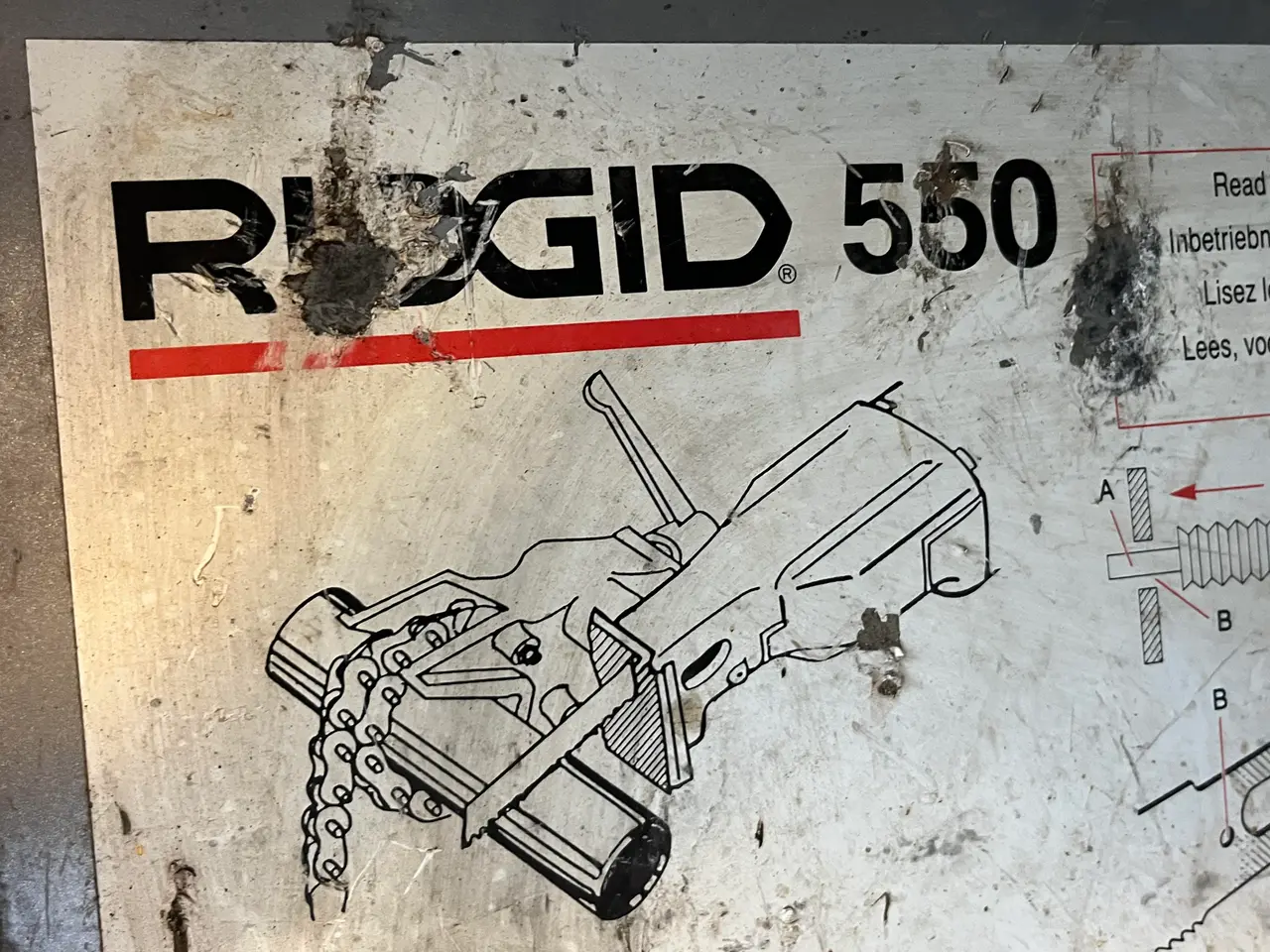 Billede 5 - Bajonetsav med rørholder RIDGID 550