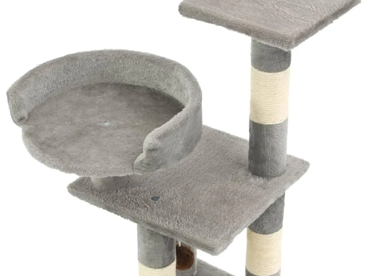 Billede 4 - Kradsetræ til katte med sisal-kradsestolper 65 cm - grå