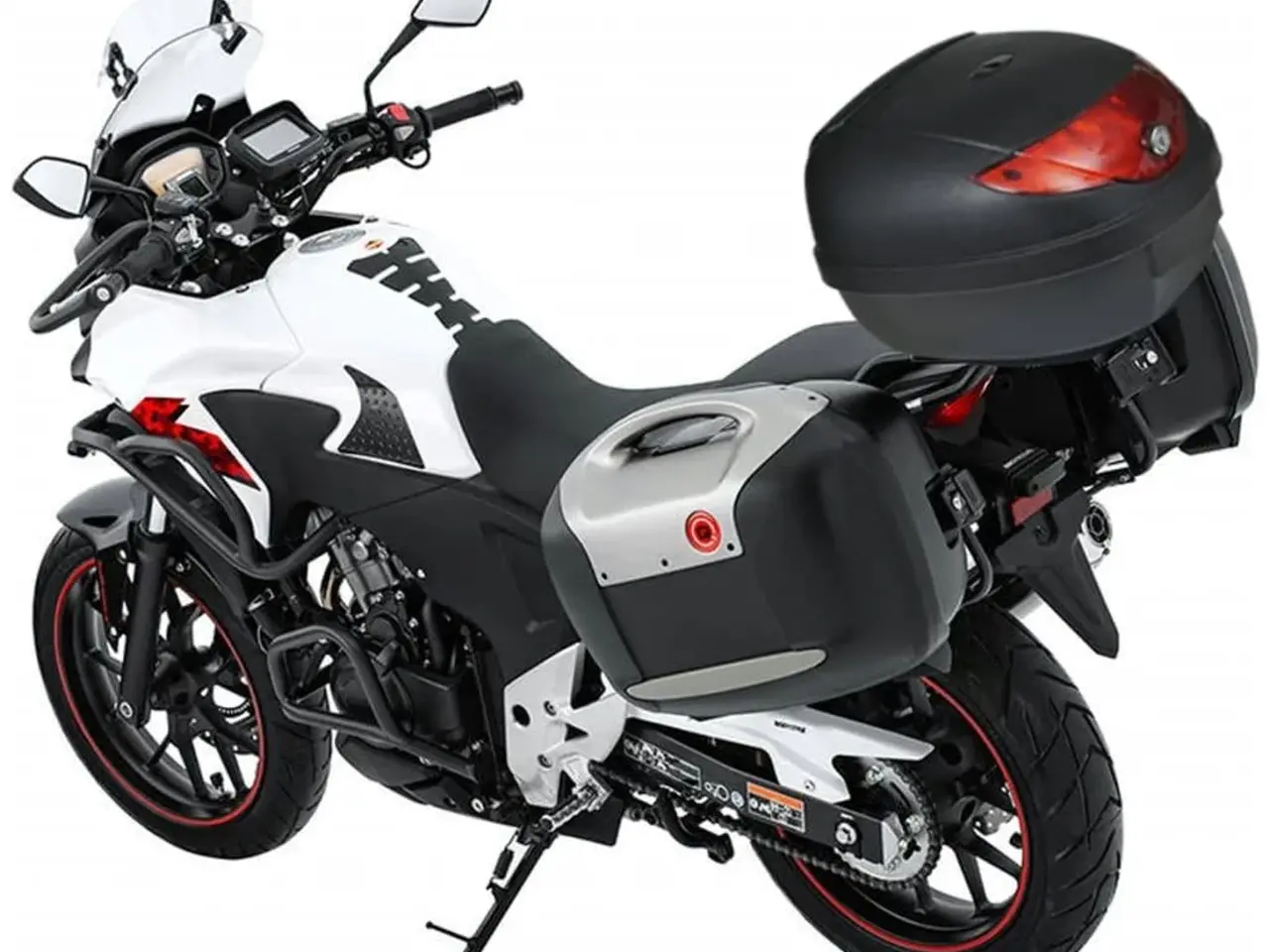 Billede 3 - Topboks til motorcykel 36 l - sort bagageboks med refleks