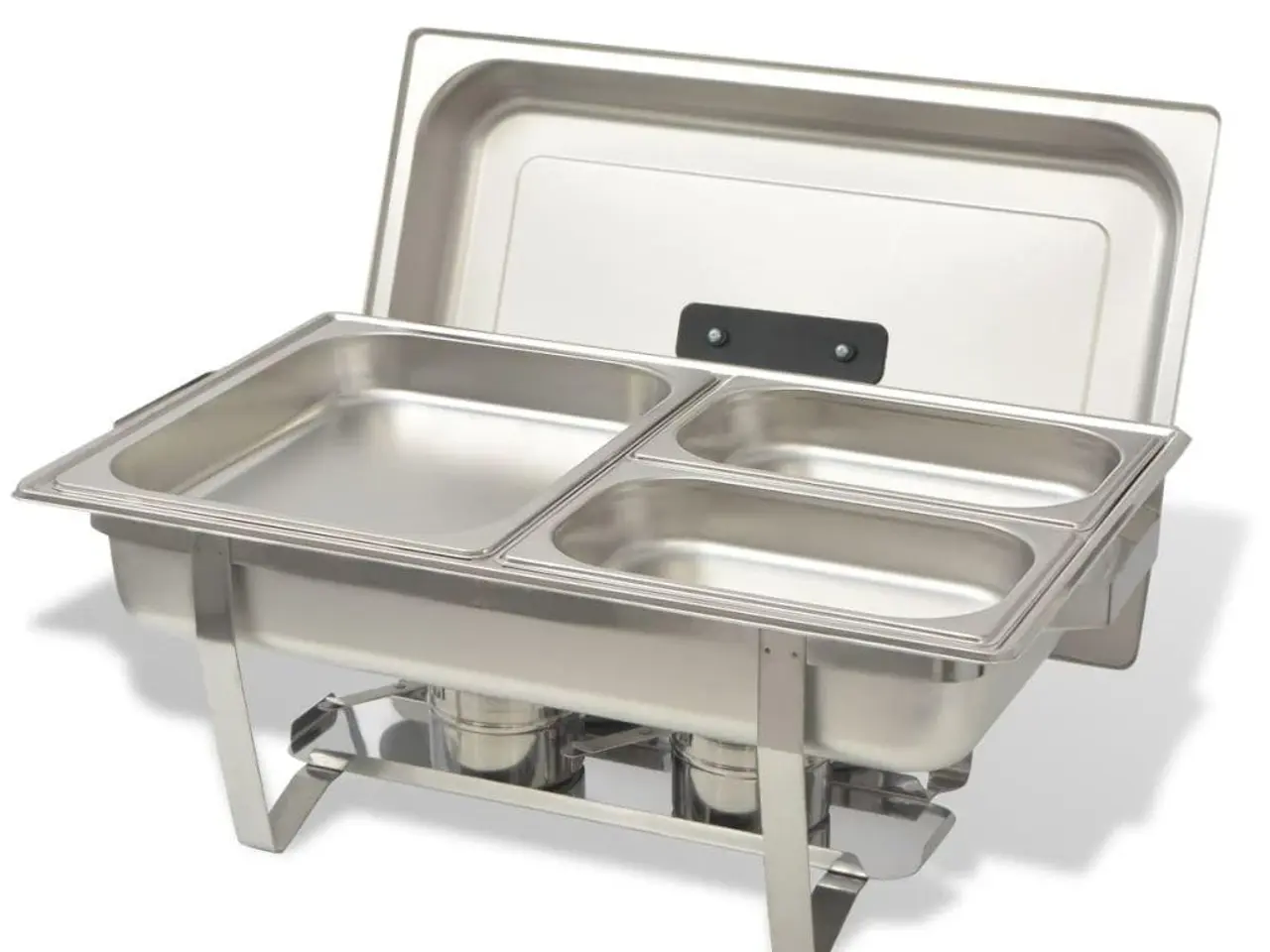 Billede 6 - Fyrfadesæt i rustfrit stål - 4 komplette chafing dishes