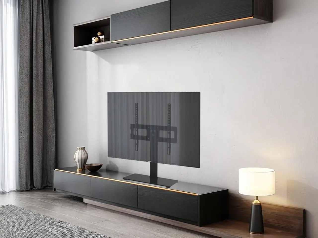 Billede 7 - TV bordstand - Maclean MC-450, universal 32-65", VESA 400×400, hærdet glas, højdejusterbar, max 40 kg