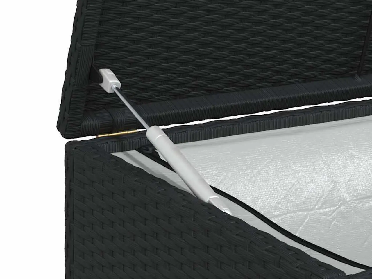 Billede 8 - Udendørs opbevaringskasse i polyrattan - sort 120 × 50 × 60 cm