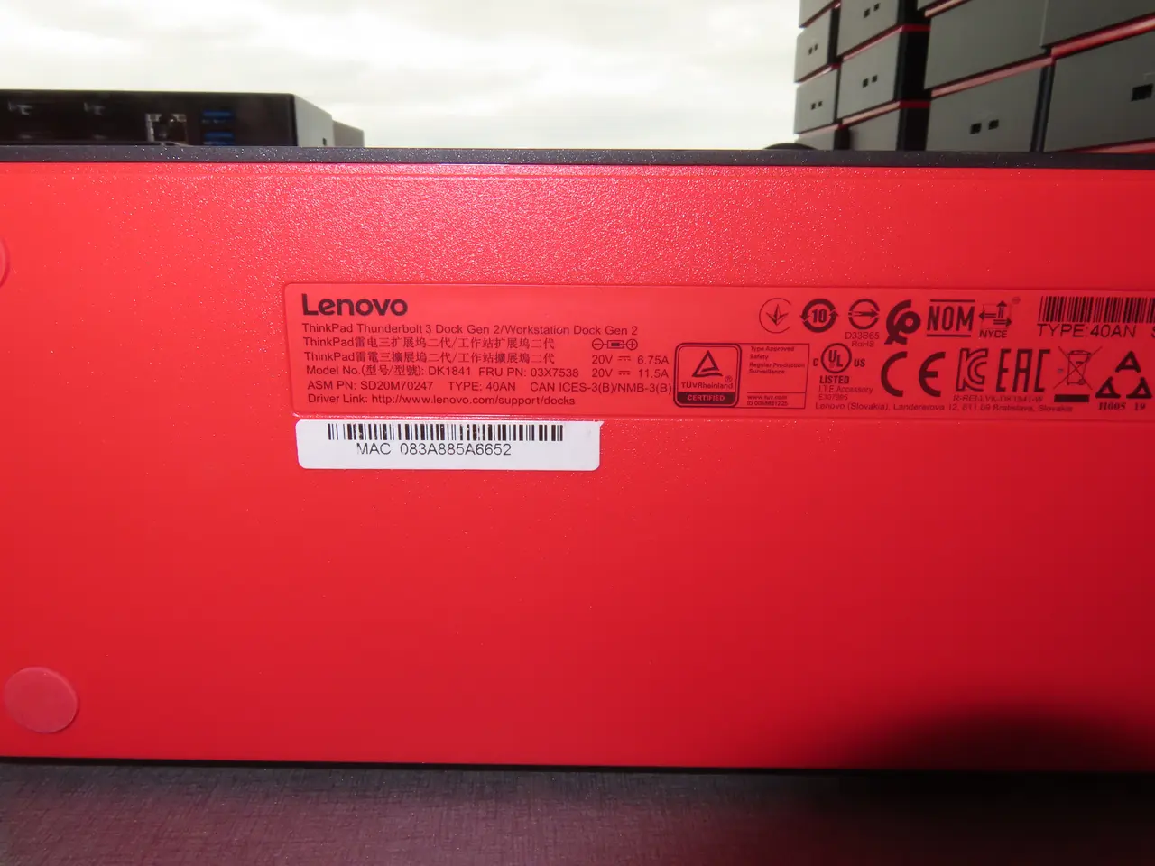 Billede 6 - Dockingstation LENOVO ThinkPad Thunderbolt 3 Dock Gen 2 med strømforsyning