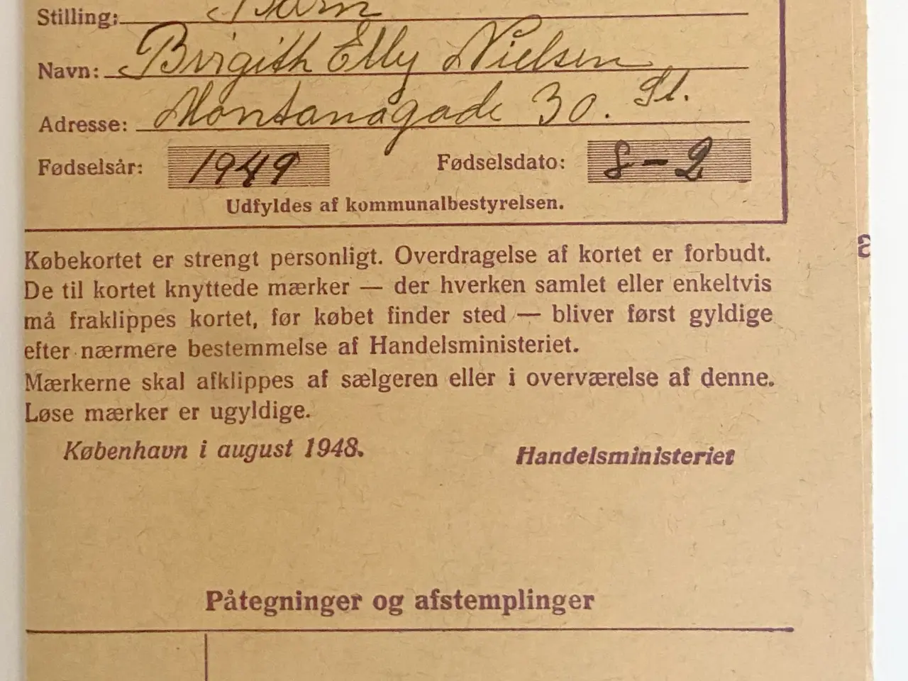 Billede 11 - Købekort Kvinder, Mænd & Piger