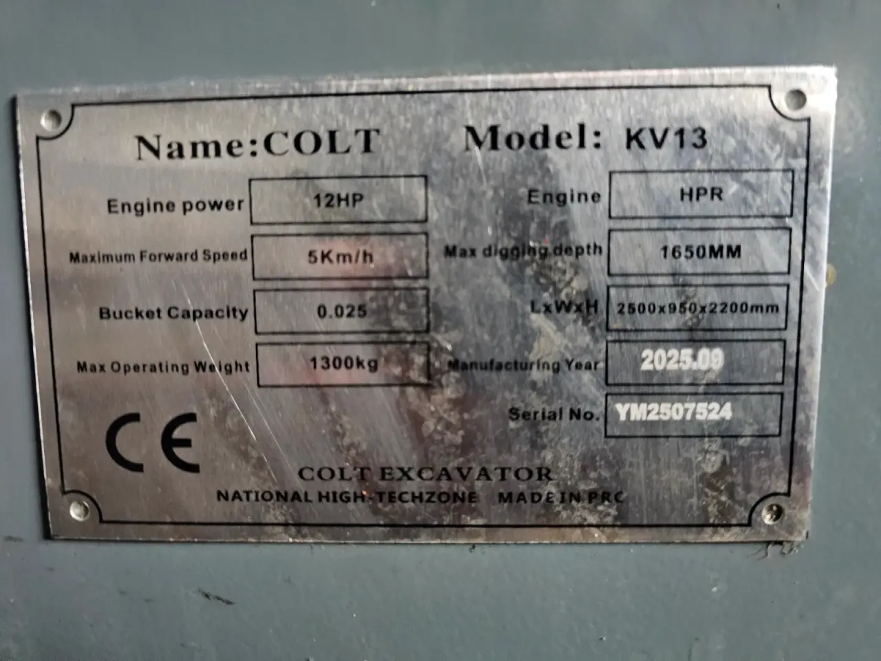 Billede 4 - 1,3 ton minigraver med diesel motor. Momsfri.