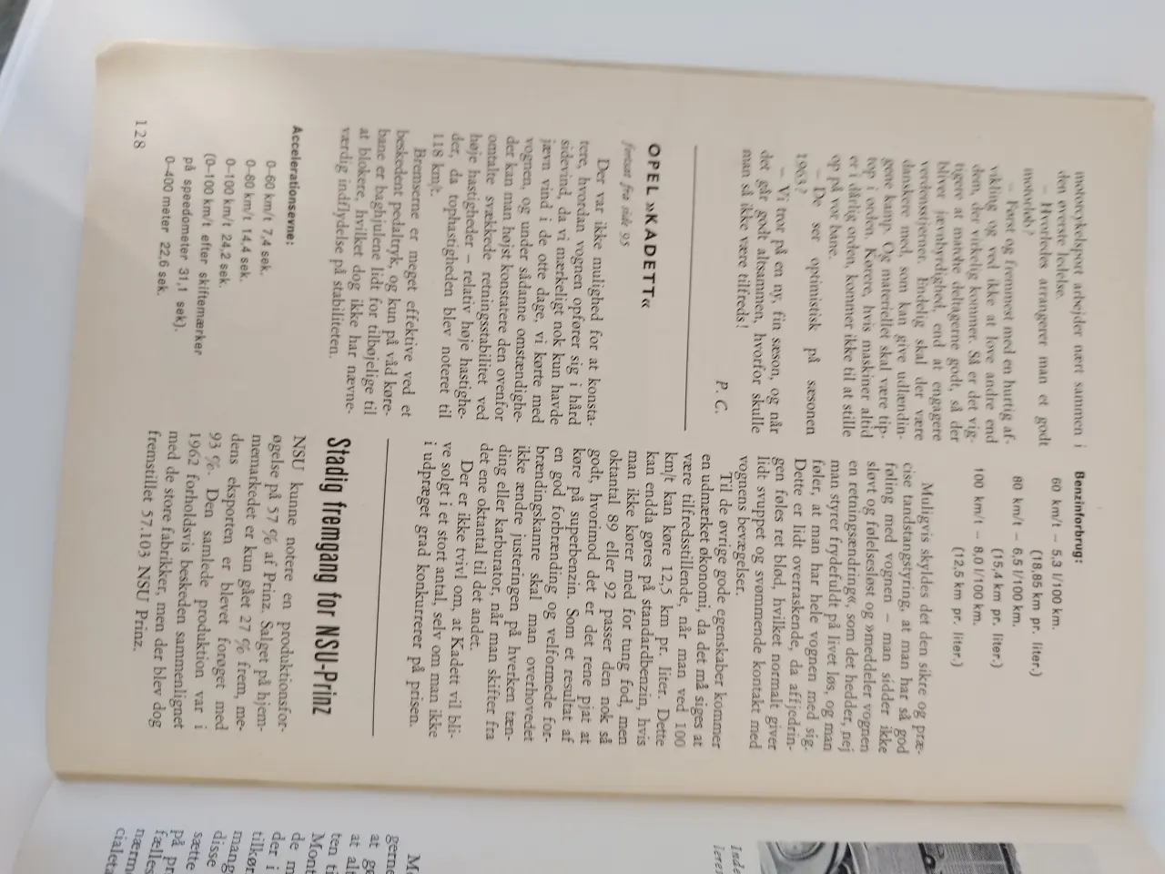 Billede 1 - OPEL KADETT 1963. Skandinavisk Motor Journal