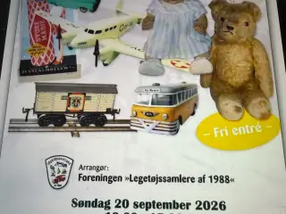 Legtøjsmarked i Ejby 20/9 kl 10- 15