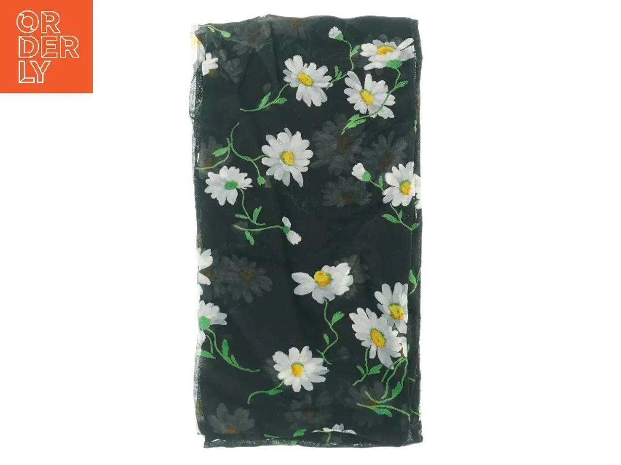 Billede 1 - Langt, blomstret tørklæde (str. 135. x 16 cm)