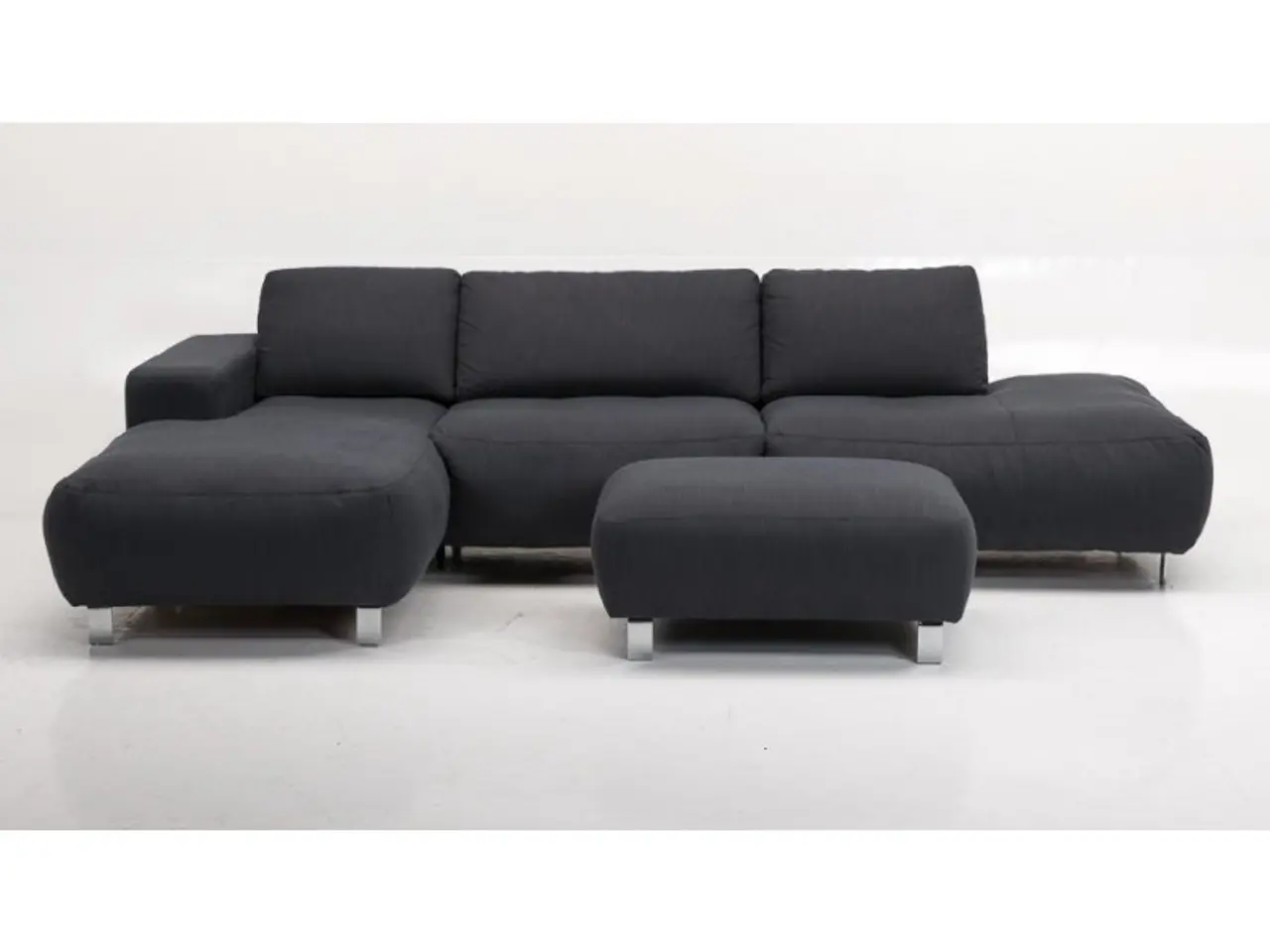 Billede 1 - Hjort Knudsen Aarhus chaiselongsofa med open end venstrevendt sort stof