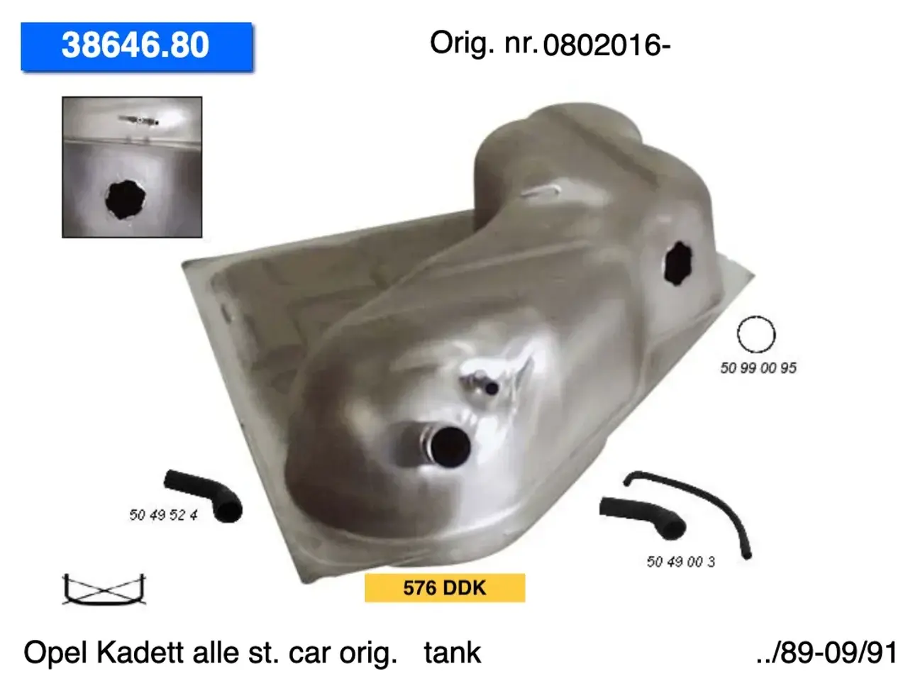 Billede 9 - Opel Kadett st. car tanke