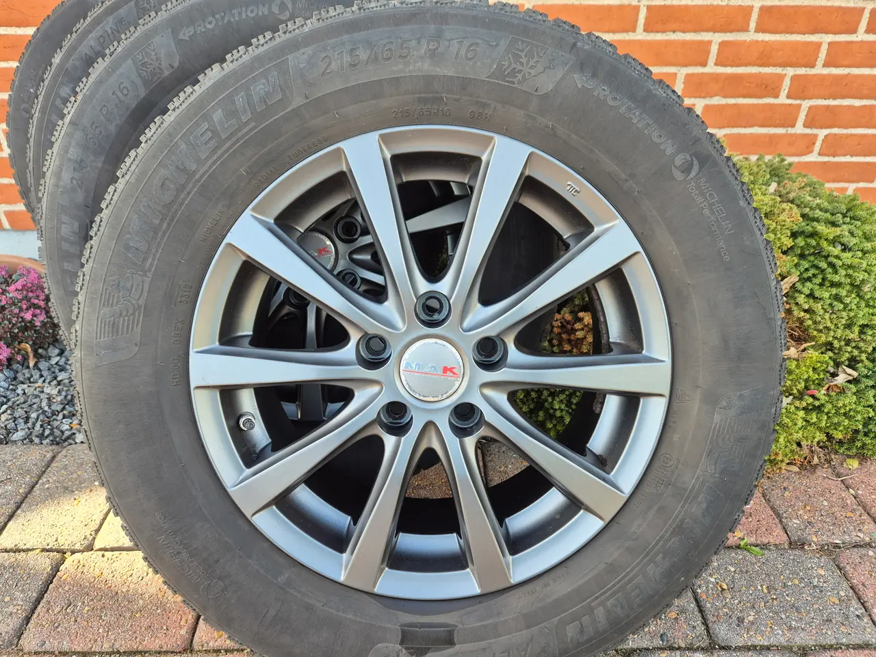 Billede 3 - MAK alufælge med MICHELIN vinterdæk