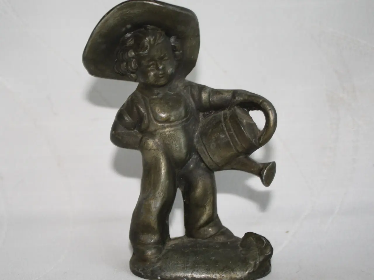 Billede 2 - Bronzefigur, barn med vandkande