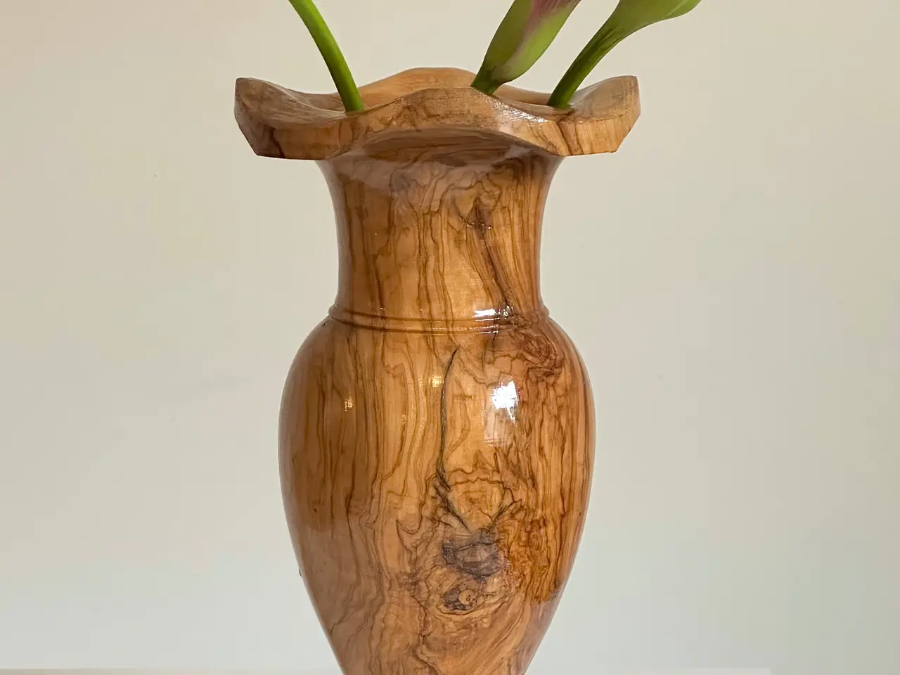 Billede 2 - Stor vase, træ
