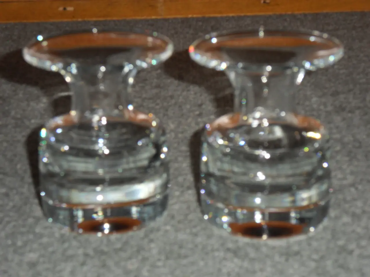 Billede 4 - Lysestager. Solide. Klart glas. 2 stk.