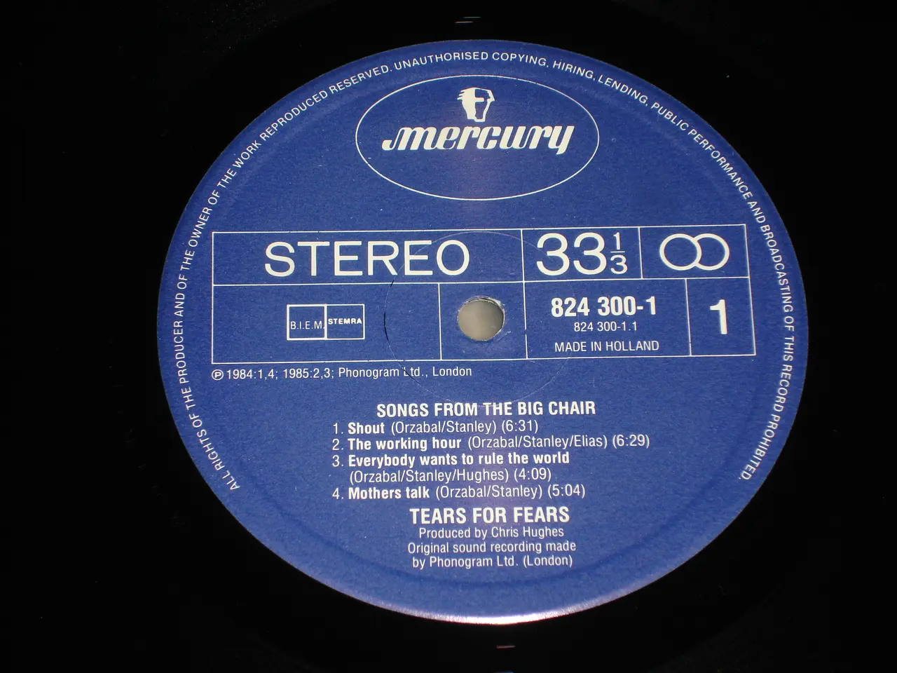 Billede 5 - Tears For Fears – Songs From The Big Chair