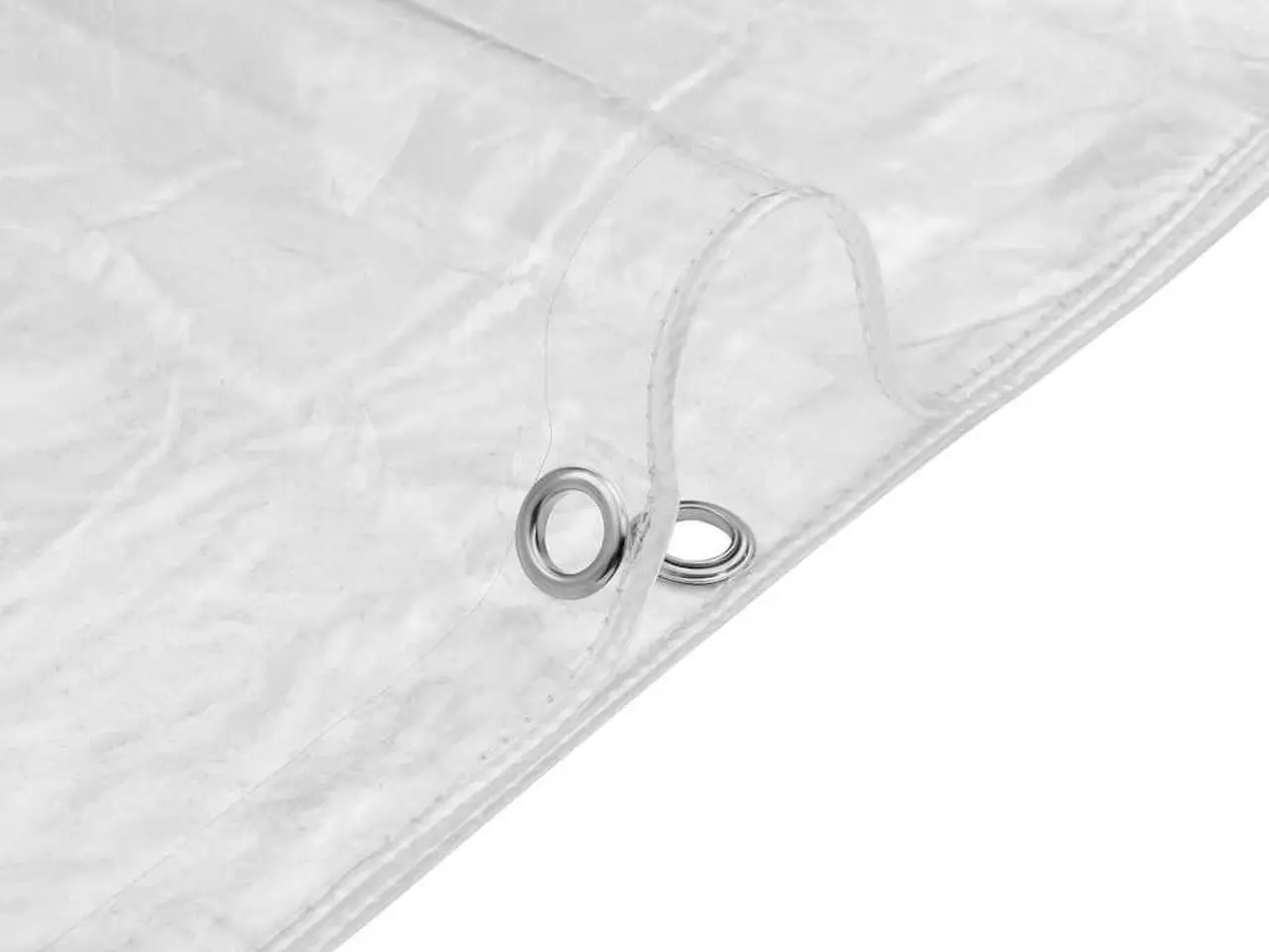 Billede 9 - Klar presenning med øjer 2 x 2 m PVC