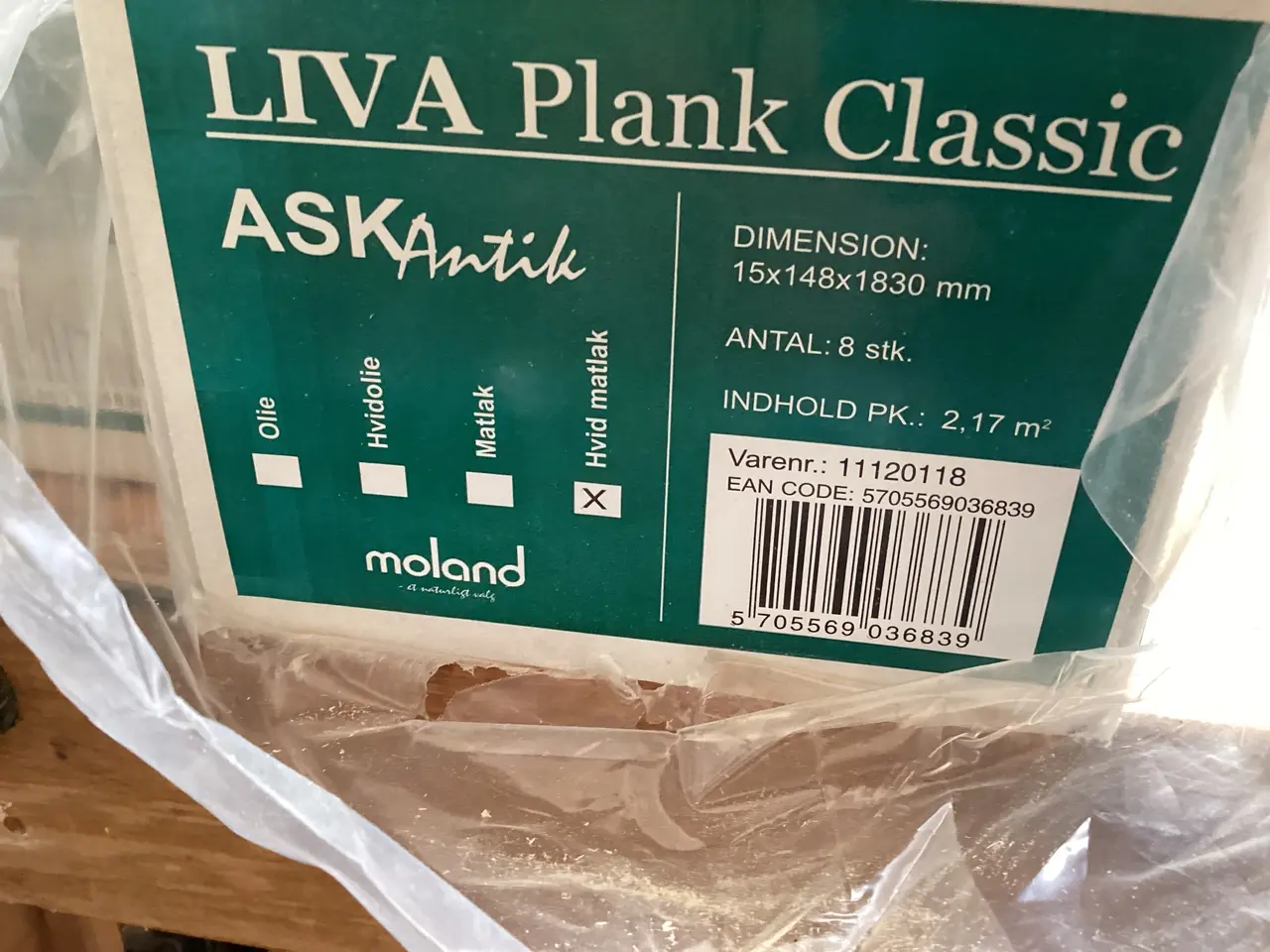 Billede 1 - Ask plank moland