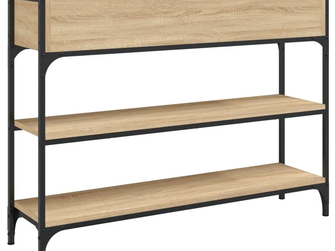 Billede 8 - Konsolbord 100x25x75 cm konstrueret træ sonoma-eg