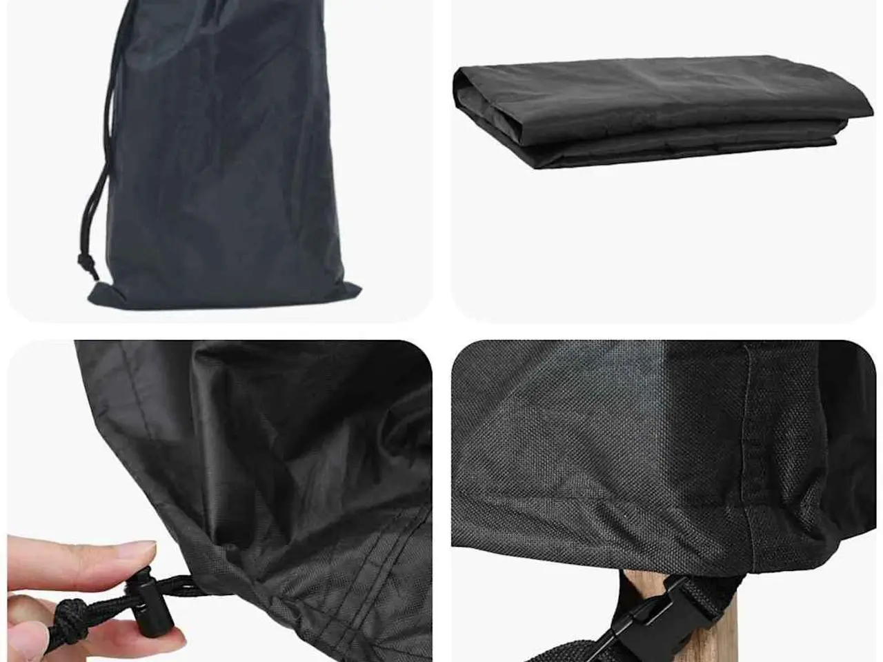 Billede 6 - Rundt møbelovertræk - sort 157 × 157 × 85 cm i 210D oxford