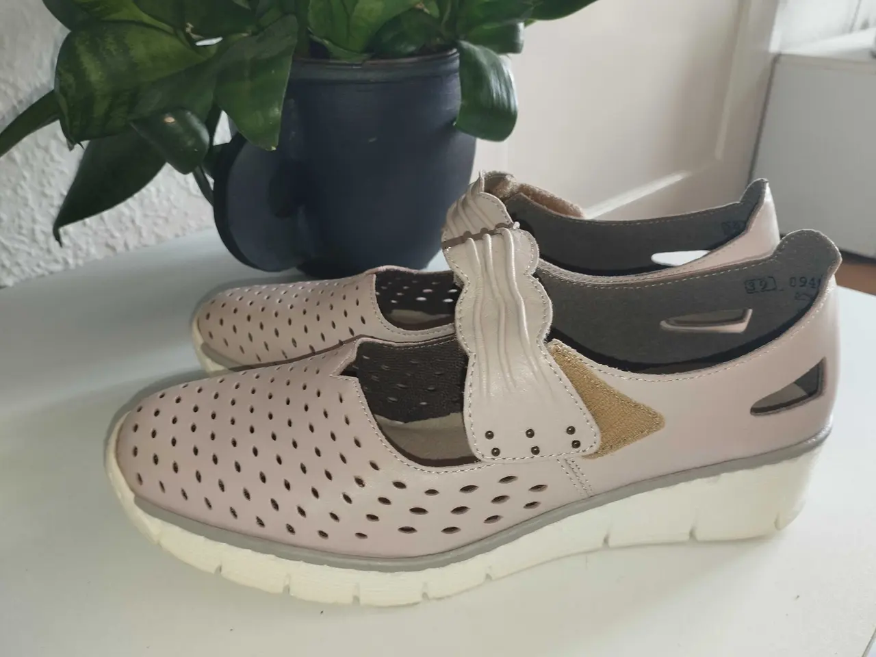 Billede 6 - Ballerinasko Rieker str 39 velcro læder sart ro