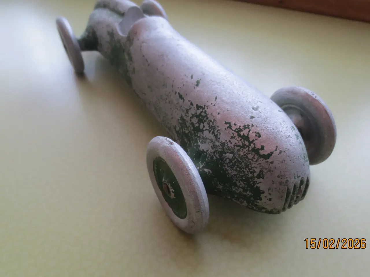 Billede 3 - 1 stk Retro Modelbil Veteran Racerbil i metal