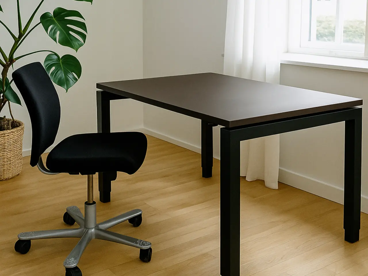 Billede 2 - Paustian PO 40 Hæve/sænkebord – Brun 125x80x71 cm
