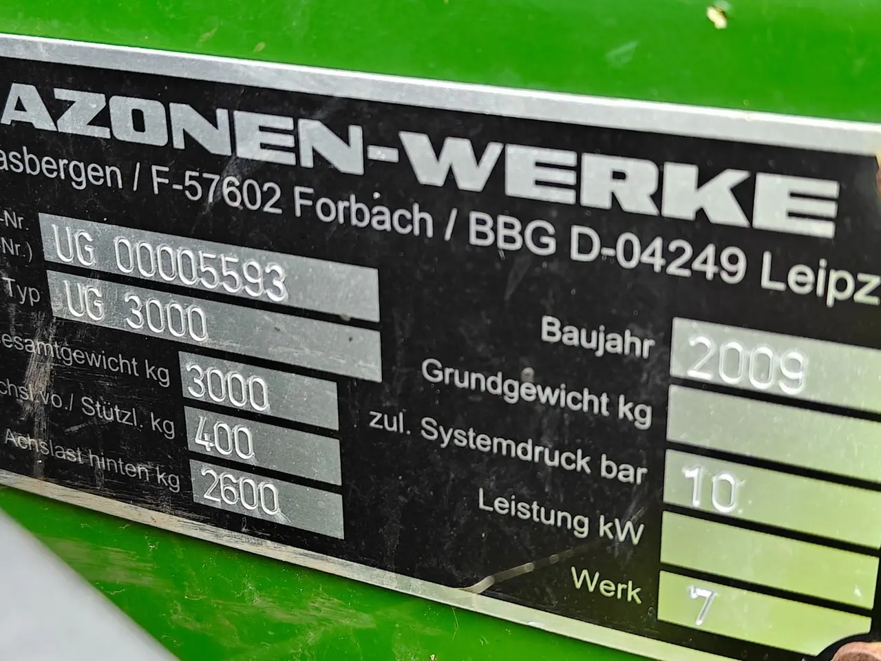 Billede 6 - Amazone UG 3000