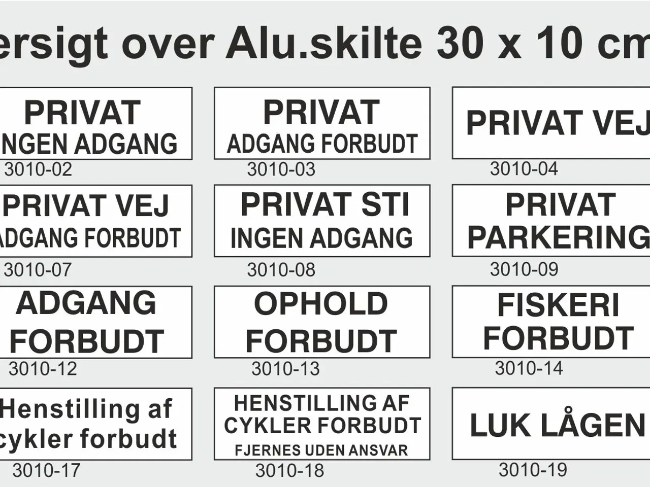 Billede 6 - Nye skilte 30x10 cm med Parkering forbudt, Privat