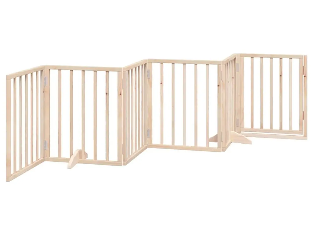 Billede 6 - Foldbart hundegitter med dør - 6 paneler, 300 cm poppeltræ