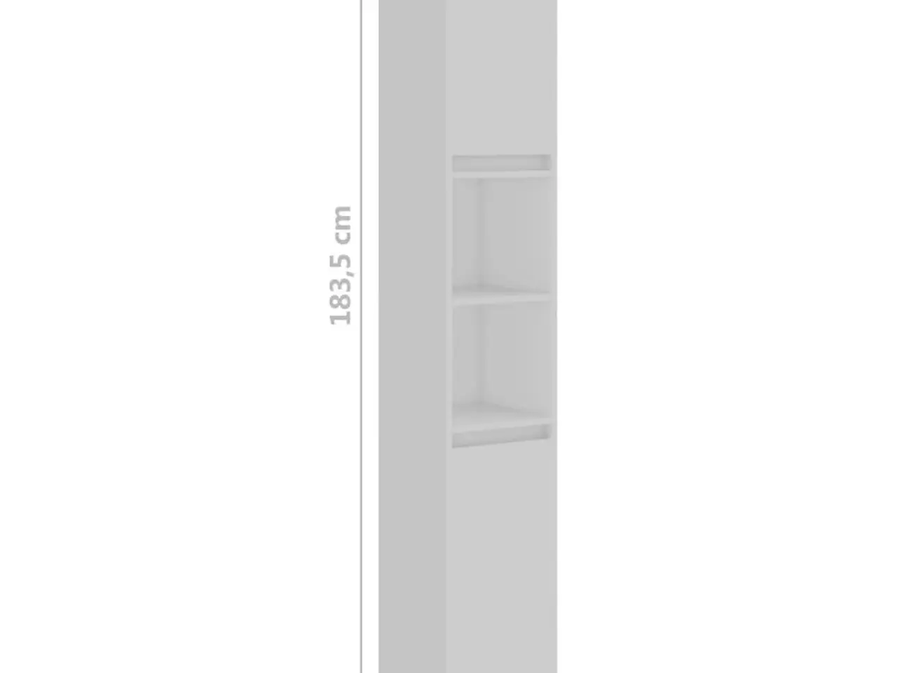 Billede 8 - Badeværelsesskab 30x30x183,5 cm konstrueret træ hvid