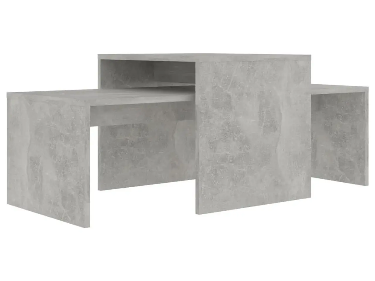 Billede 2 - Sofabordssæt i konstrueret træ - 100 × 48 × 40 cm, betongrå