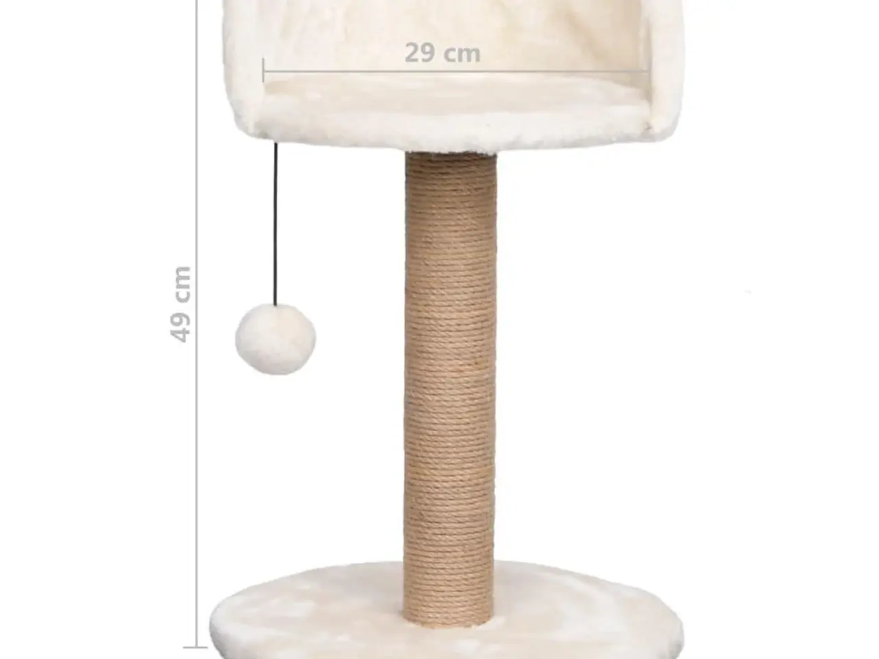 Billede 8 - Kattetræ med kradsestolpe 49 cm - søgræs, beige