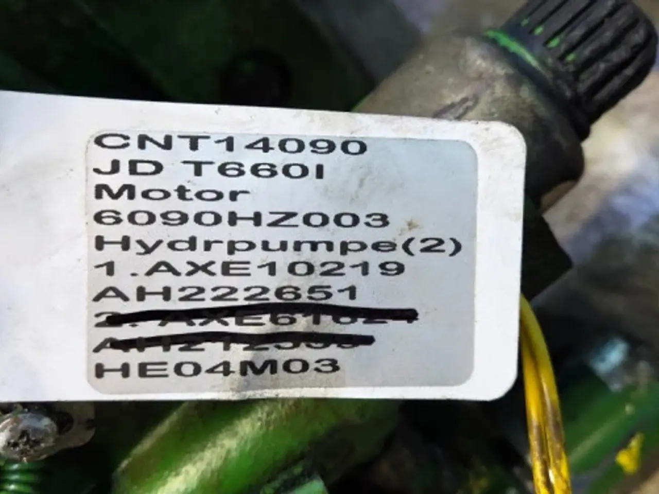 Billede 23 - John Deere T660 Hydrostatmotor AXE10219