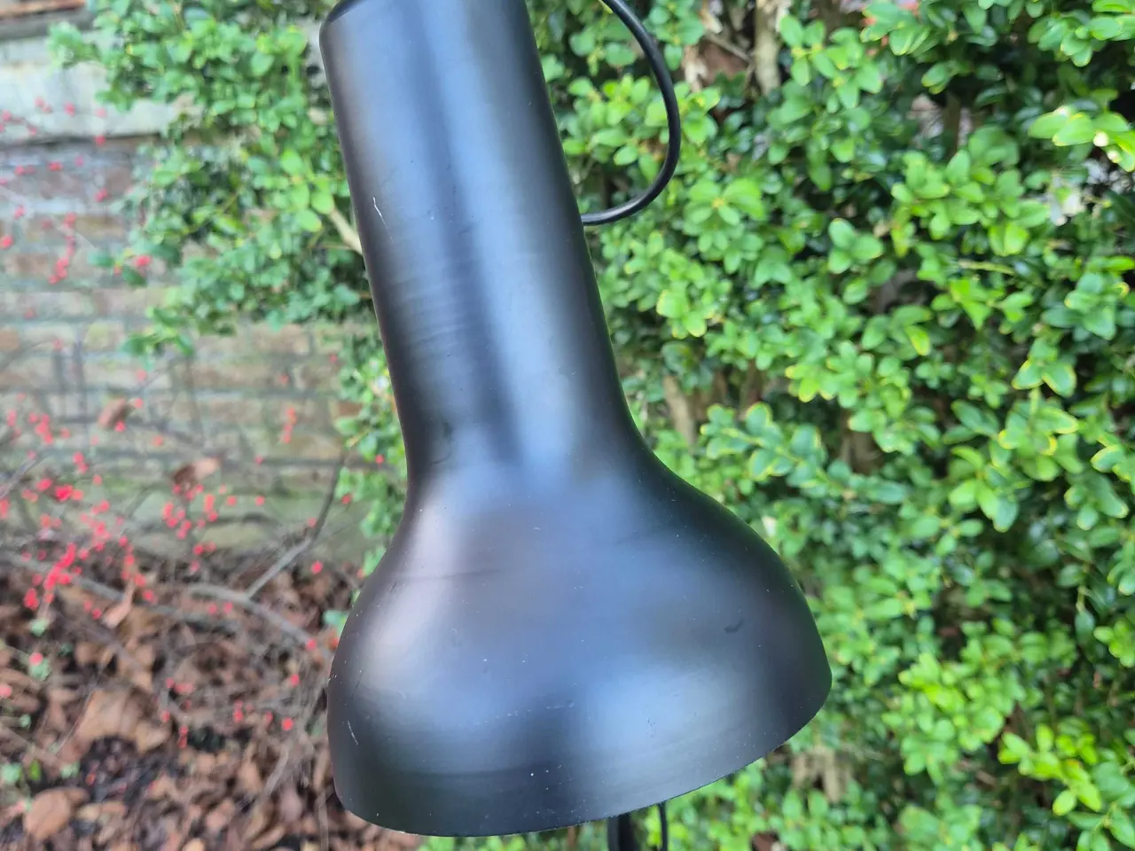 Billede 3 - Kulsort vintage gulvlampe med to spot 