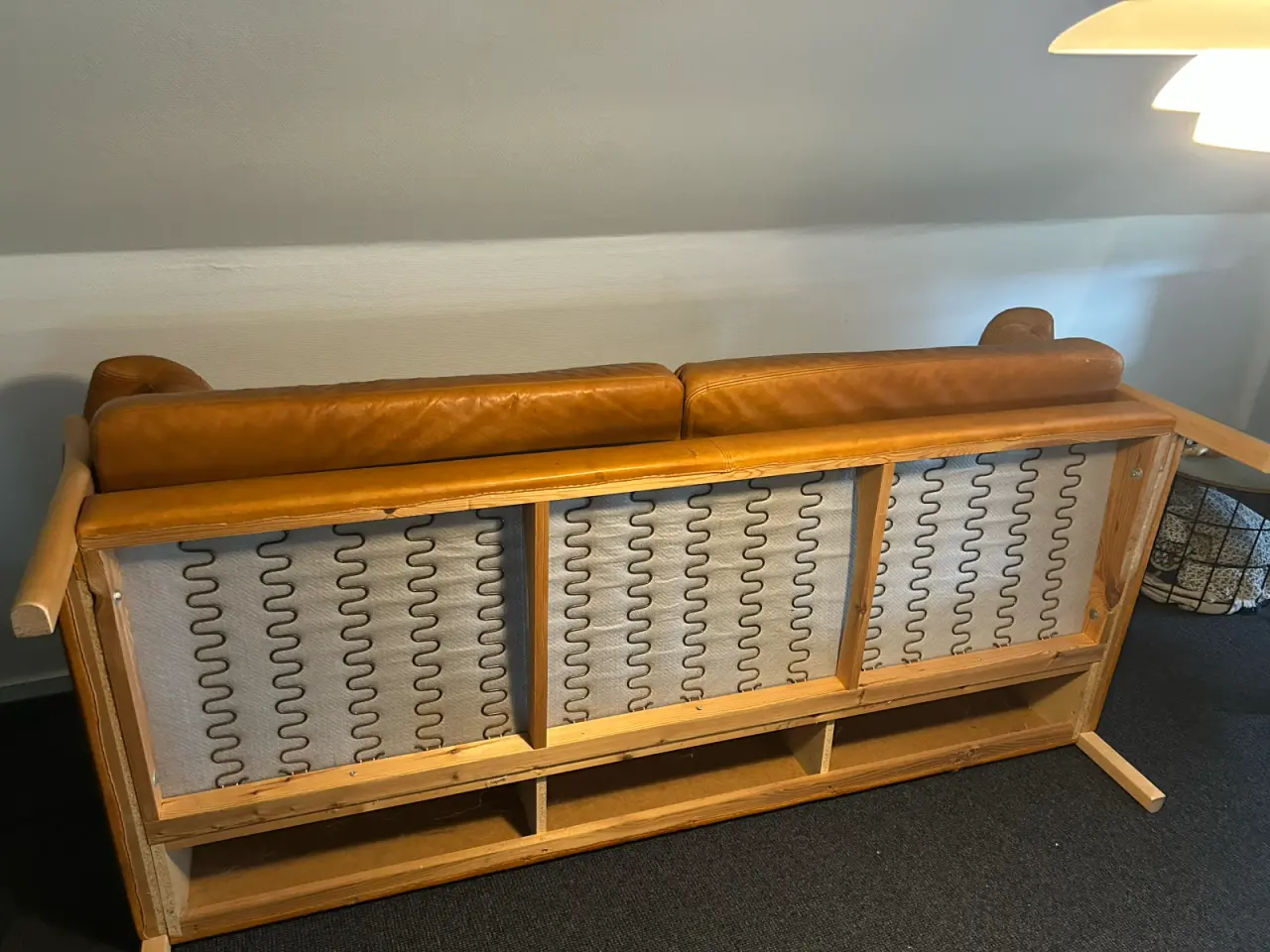 Billede 6 - Kvalitetslædersofa i cognac – Hurtig afhentning!