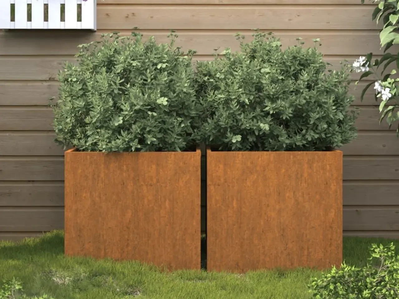 Billede 1 - Plantekasser 2 stk. 42 × 40 × 39 cm i cortenstål