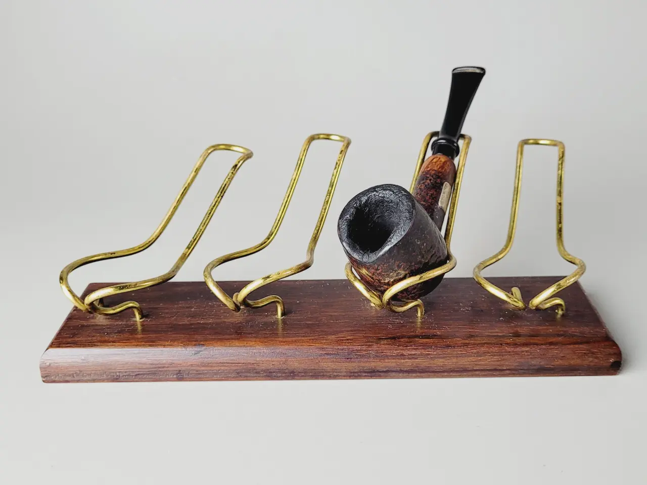 Billede 2 - ⭐️· Vintage pibestativ i palisander og messing
