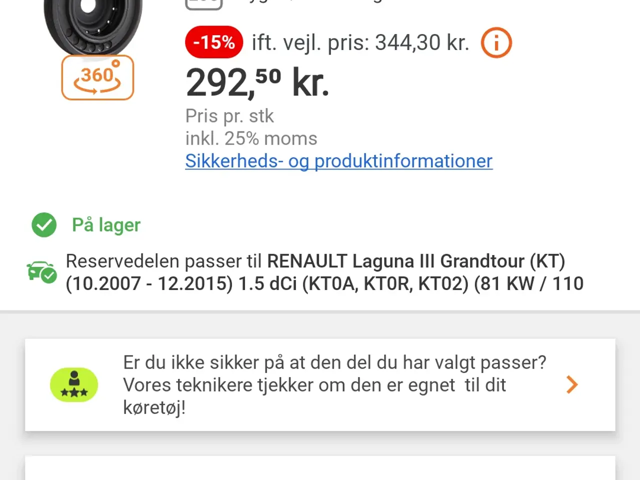 Billede 6 - Remskive til Renault