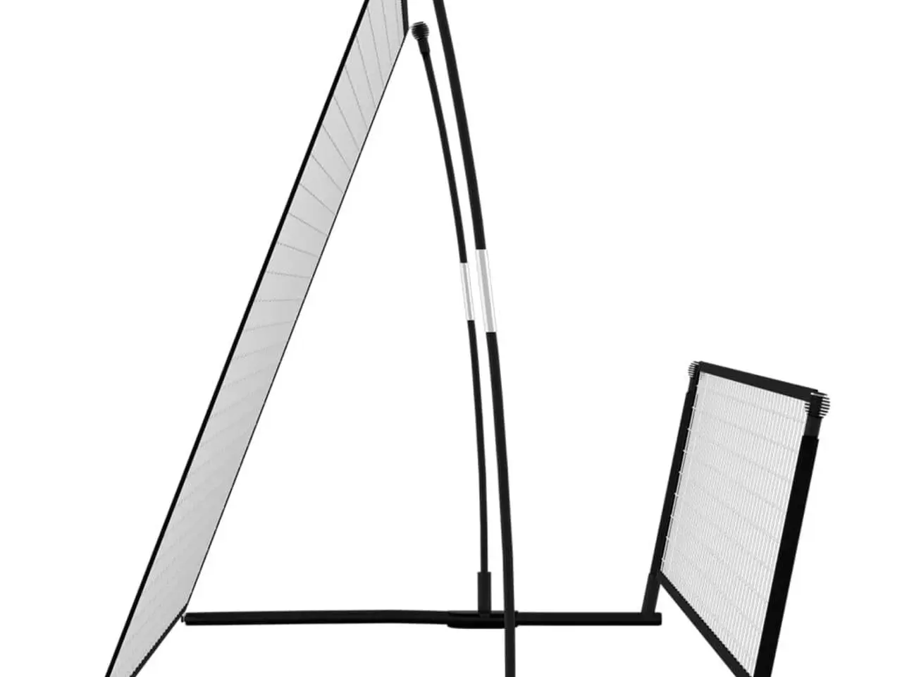 Billede 4 - 2-i-1 fodbold-rebounder 202×104×120 cm - stål, sort