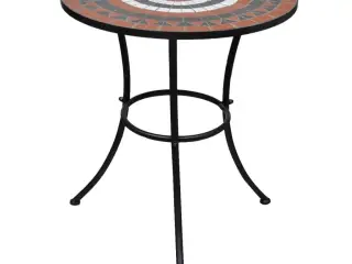 Bistrobord 60 cm mosaik terracotta og hvid