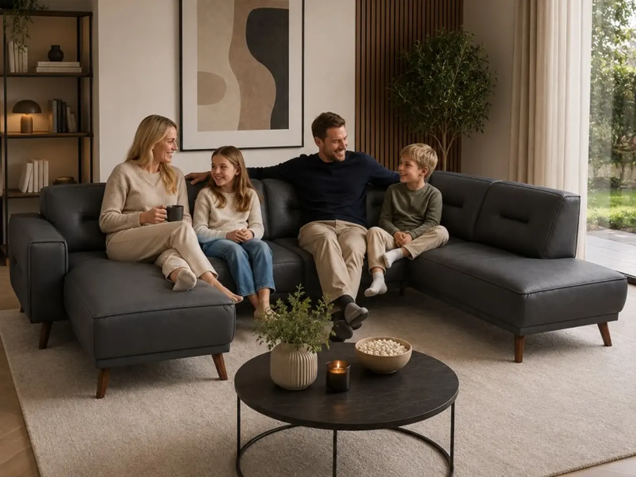 Billede 2 - Hjort Knudsen Melby læder Hjørnesofa med Chaiselong Venstrevendt