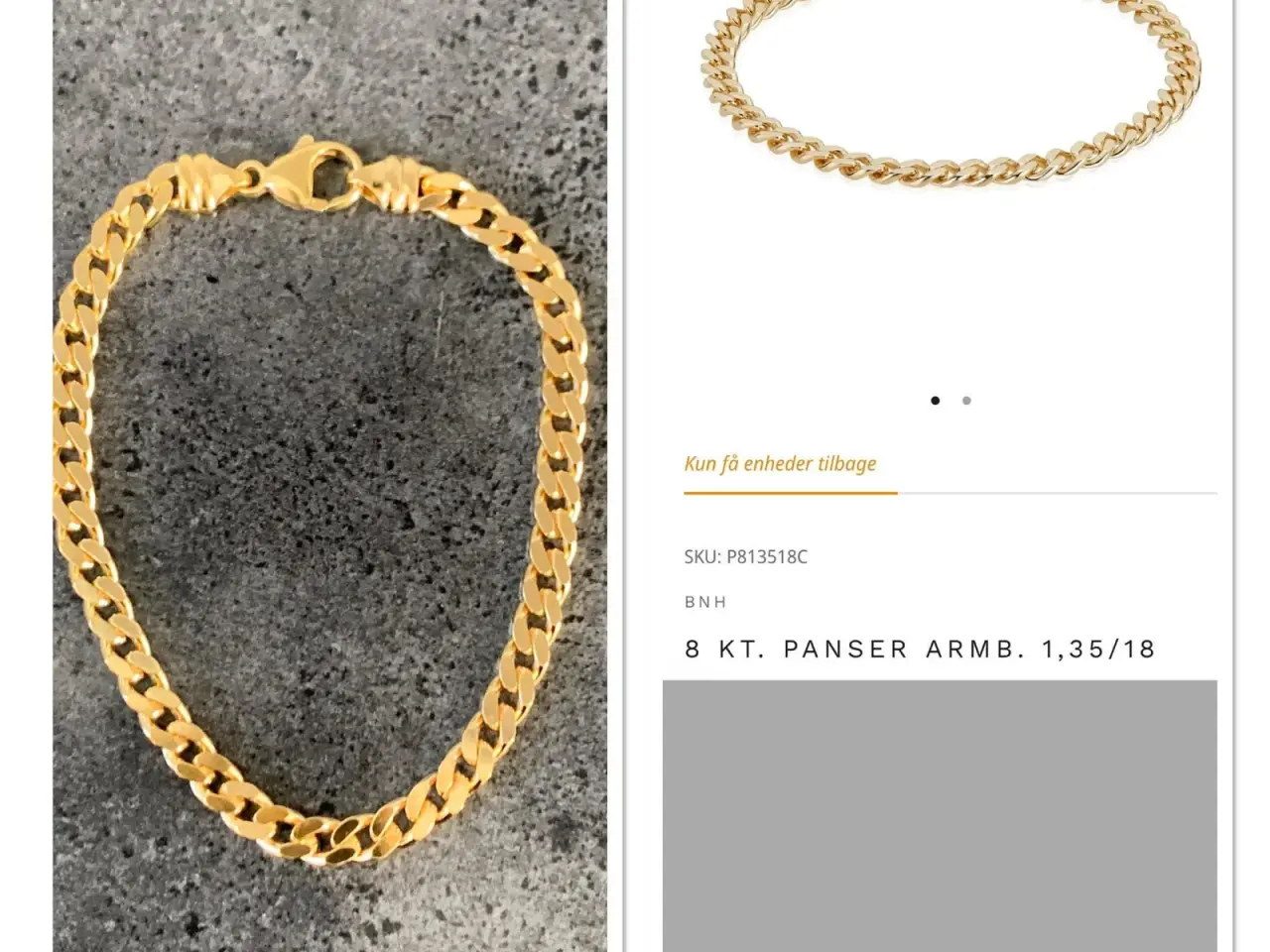 Billede 1 - Virkeligt flot panser armbånd sælges