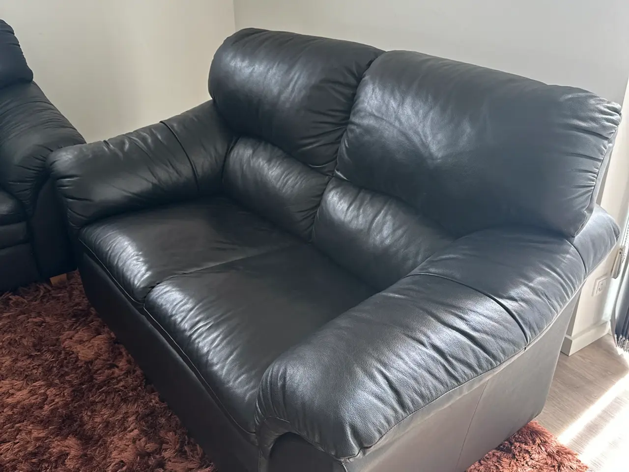 Billede 5 - Sofasæt i læder sort