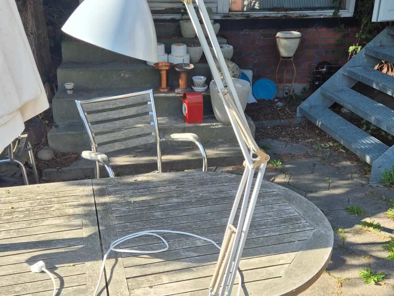 Billede 15 - Fin lysegrå arkitektlampe
