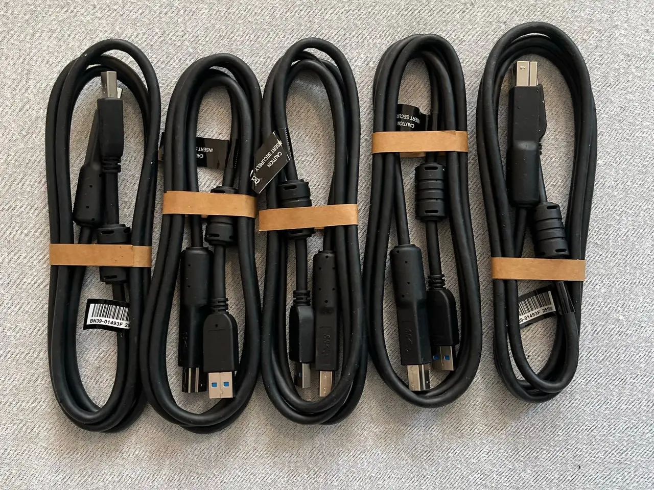 Billede 1 - USB 3.0 A til USB 3.0 B kabel, sort (5 stk)
