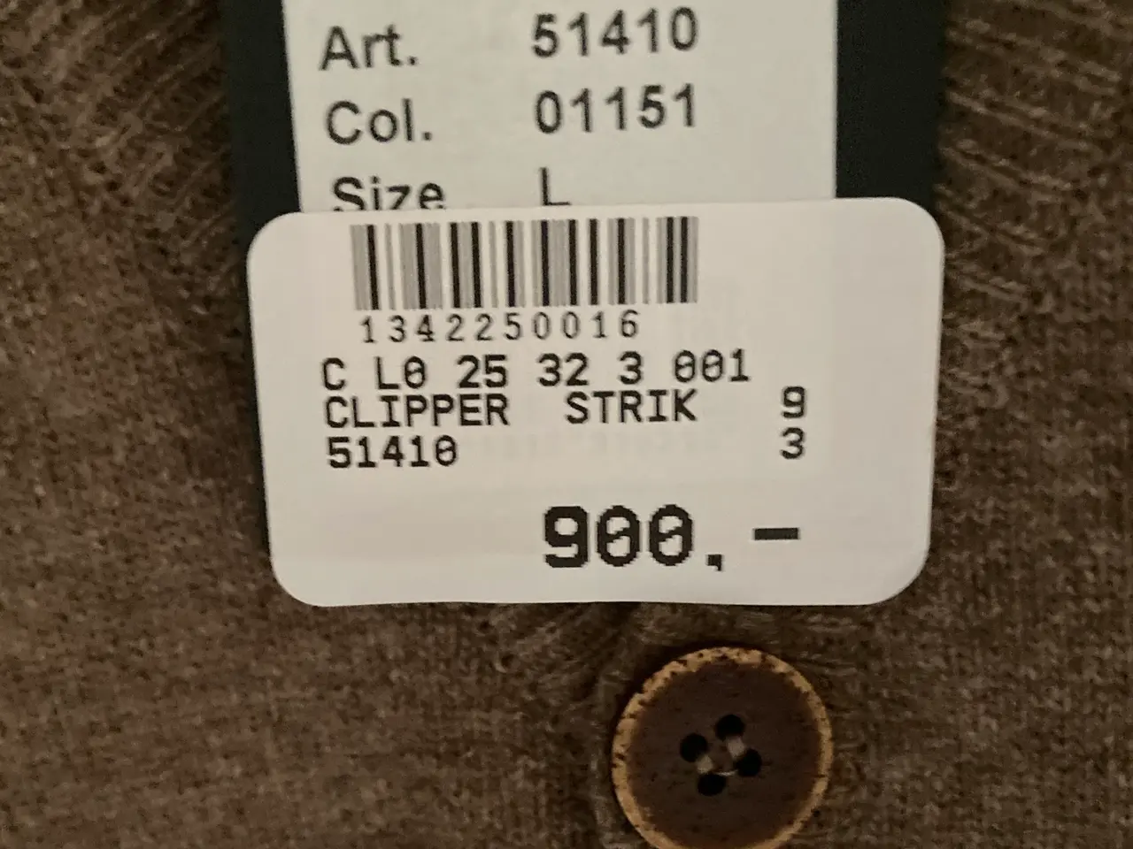 Billede 6 - Clipper brun herre strikvest i Merino uld str L.