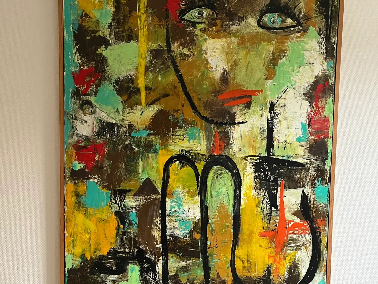 Billede 1 - Maleri af Rosita Engly: "Budbringeren". 100*150cm