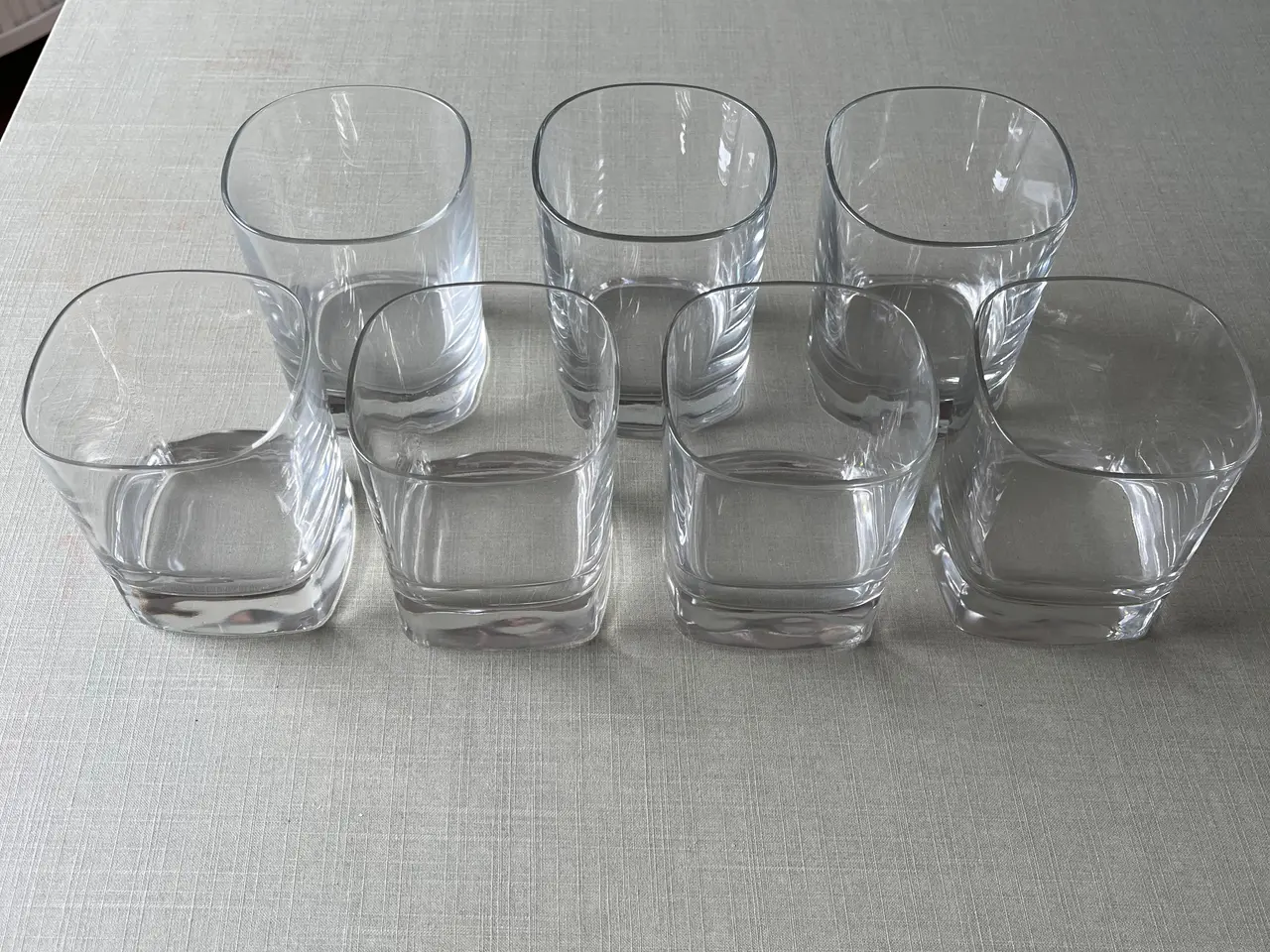 Billede 1 - 7 stk firkantet whiskyglas